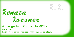 renata kocsner business card